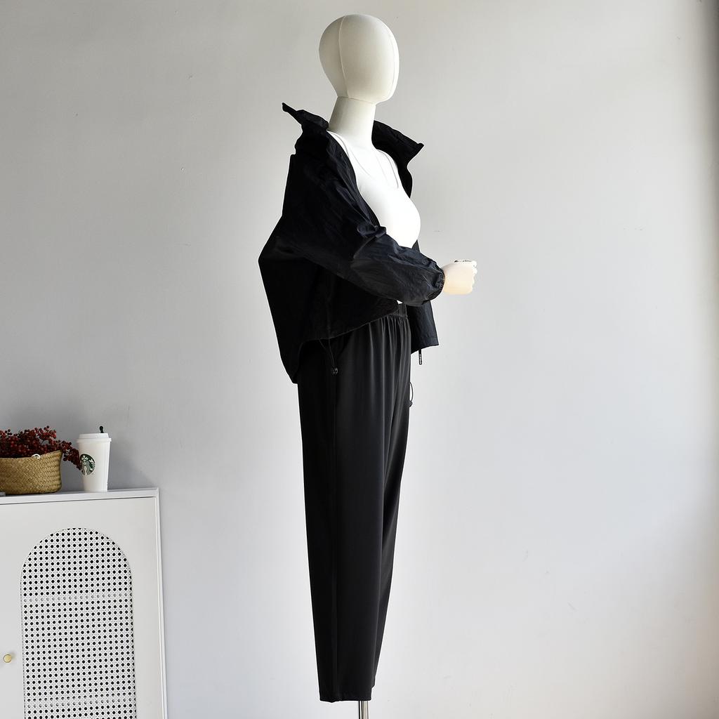 Sunscreen icy summer thin nine-point cigarette pants, casual and fashionable all-match