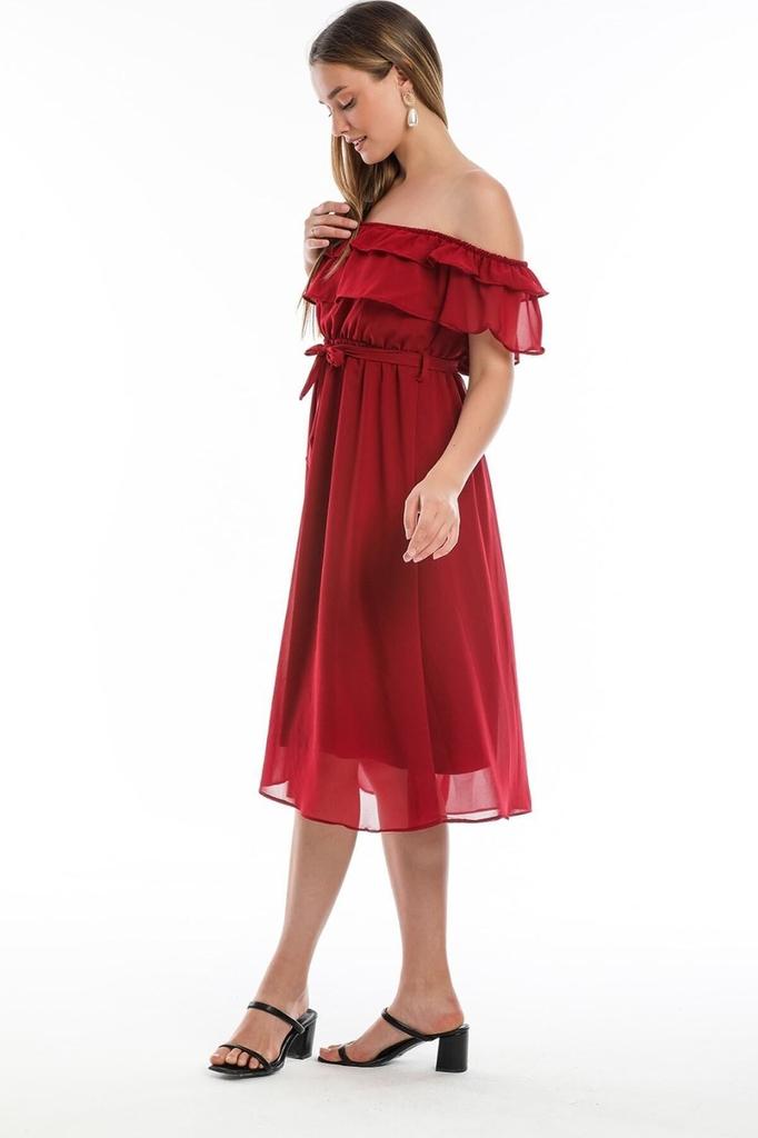 Damska sukienka w dużym rozmiarze Madonna Sukienka z kołnierzykiem w dużych rozmiarach