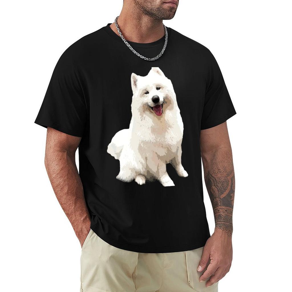 Samojede Hund Samojede Geschenk T-Shirt Große Größe Locker sitzendes T-Shirt