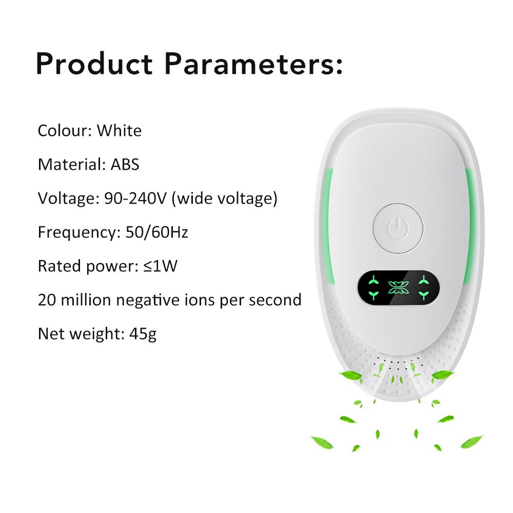 Air Purifier Plug In Negative Ion Ionizer Air Purifier for Household Quiet Operation Ionizer Mini Air Cleaner Toilet Deodorant