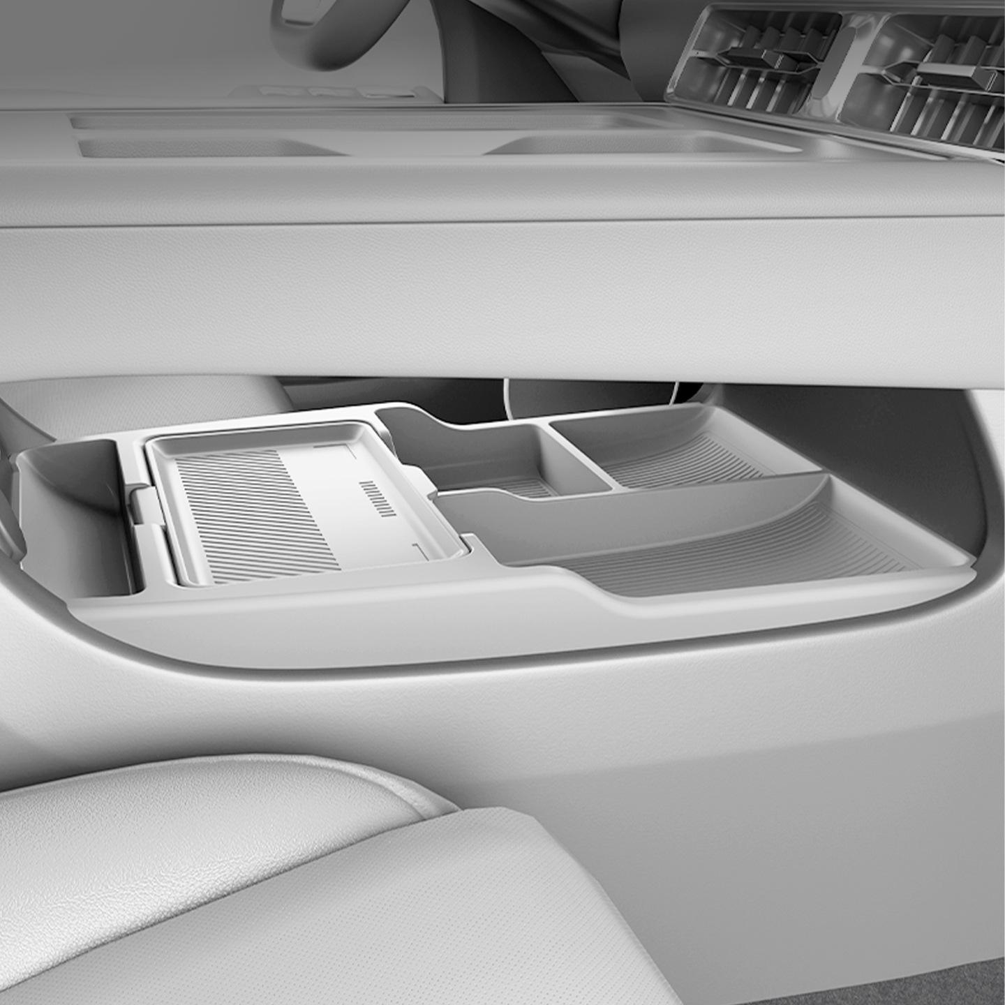 Lower Console Armrest Storage Box Organizer for Leapmotor B01 - Car Interior Accessory