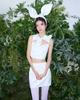 Leobyui White Satin Skirt