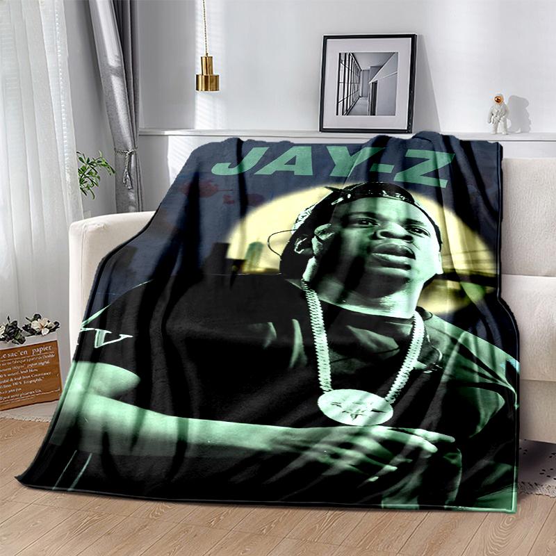 Jay-Z Flannel Blanket Soft All-Season Throw, Design for Camping, Car Travel, Hiking Sofa, Bed, Office Perfect Gift for Parties