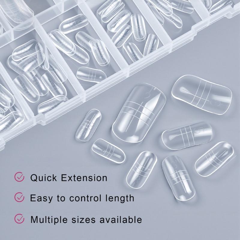 160Pcs Nail Extension Natural Fit Clear Nail Forms With Multiple Sizes For Perfect Nail Extension Comfort And Easy Use