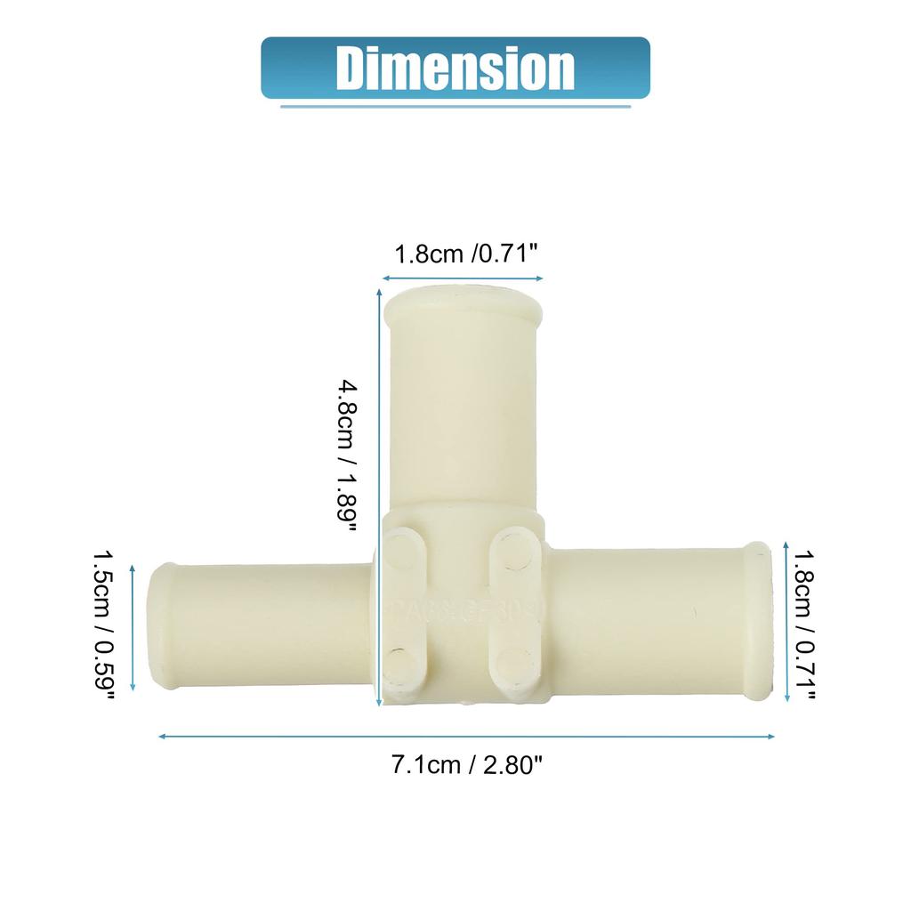 uxcell Manguera de Calefacción, Conector T, Tubo T, Compatible con Toy ota, RAV4, Se adapta a 2006-2008, 87248-20380, Beige, Paquete de 2