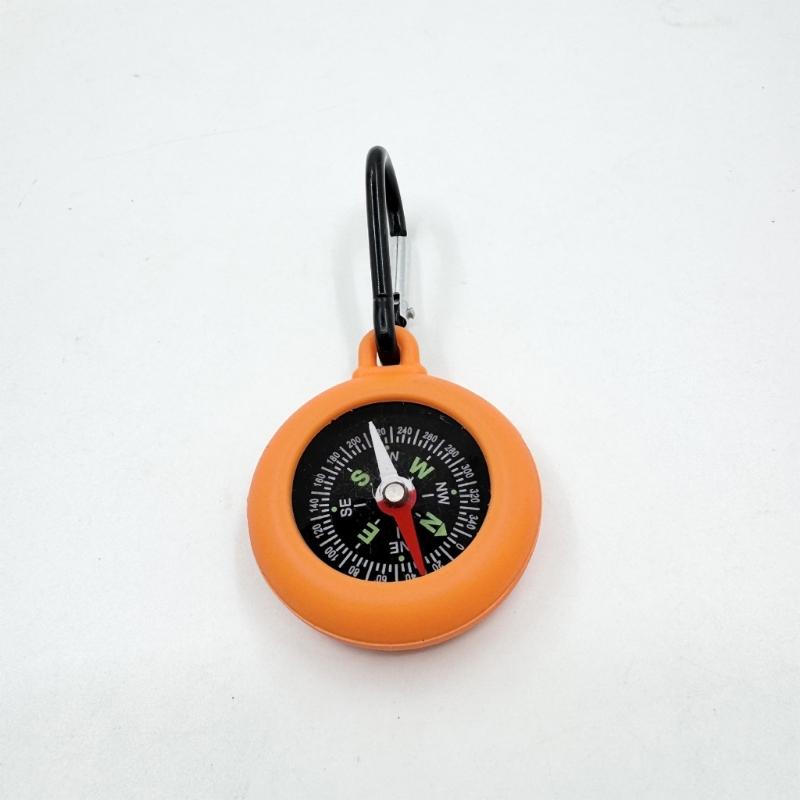 5Pcs Portable Keychain Compasses Mountaineering Compasses Pointer Navigation Tool Carabiner Compasses for Camping Hiking