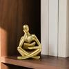 Resin Thinker Statue Bookshelf Decor, Abstract Reading Figure Sculpture, Modern Office Desk Ornament, Inspirational Gift for Teachers & Book Lovers
