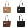 Retro Womens Oversized Tote Bag With Stitching Details And Internal Pouch For Commuting