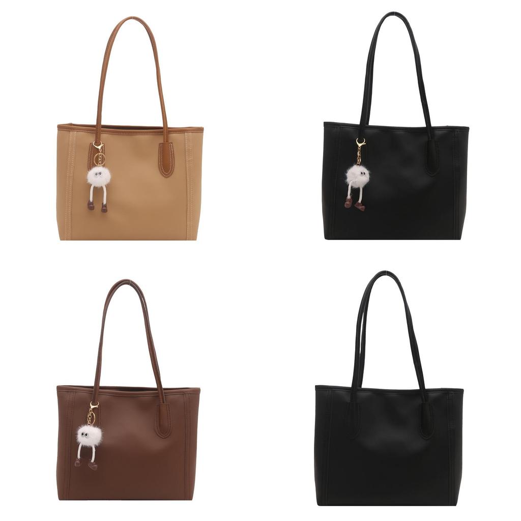 Retro Womens Oversized Tote Bag With Stitching Details And Internal Pouch For Commuting