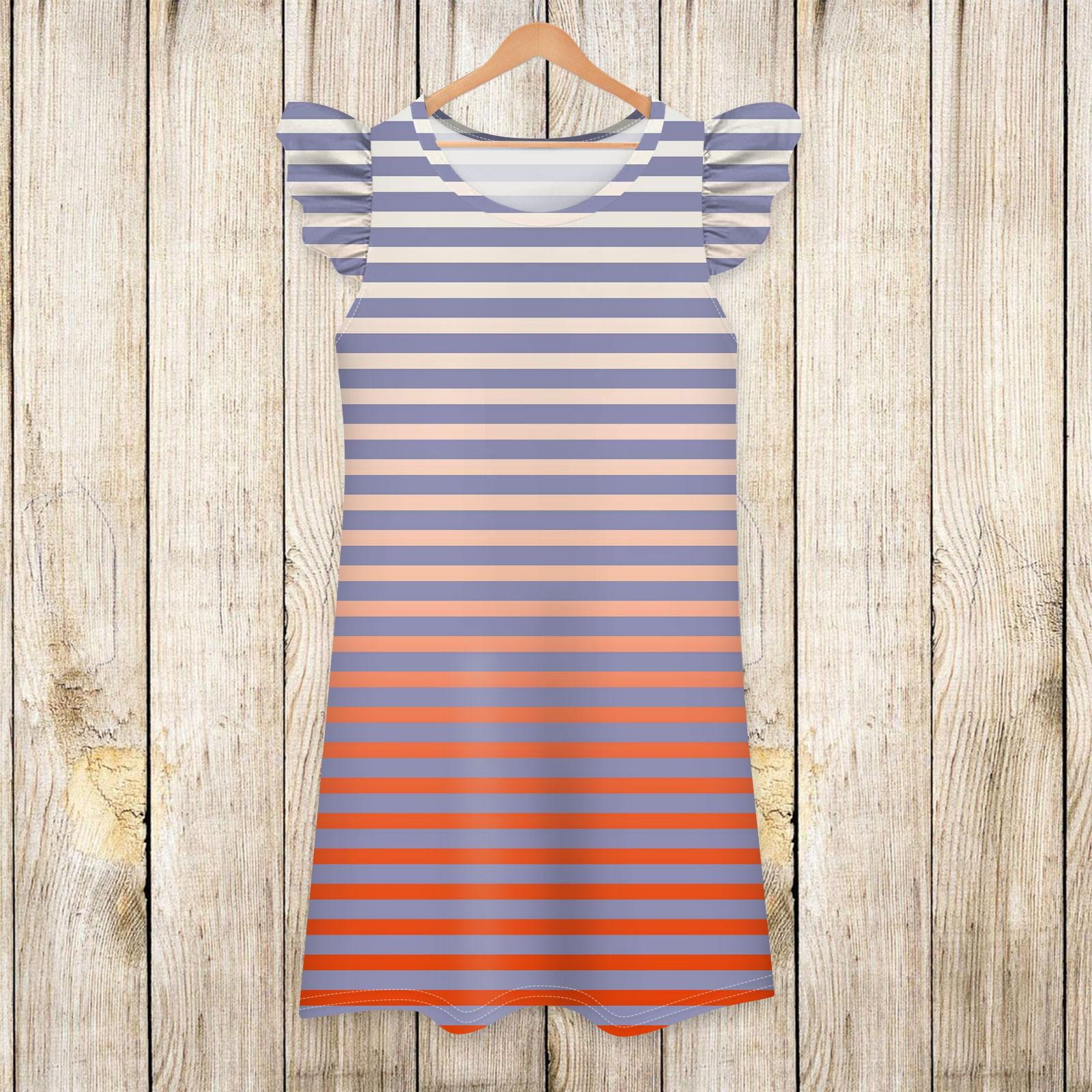 

Детское платье с рукавами-крылышками, юбка с принтом, повседневное платье 160 арбуз красный