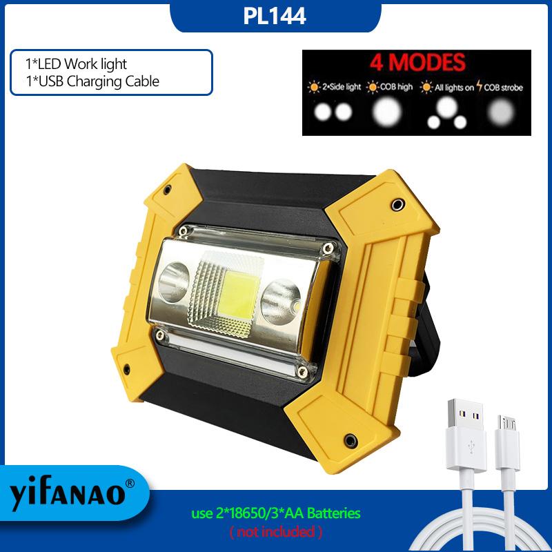 100W Portable Led Spotlight 3000LM Super Bright Led Work Light USB Rechargeable for Outdoor Camping Lamp Led Flashlight by 18650