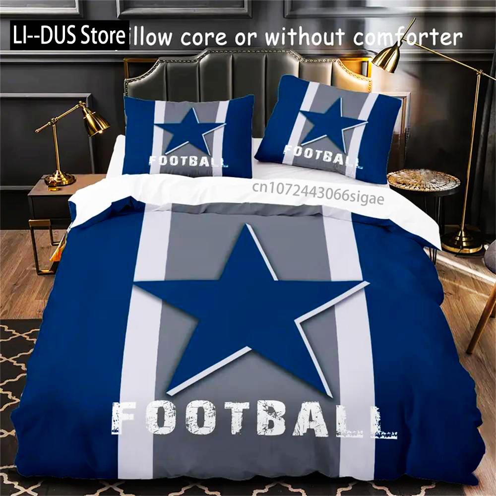 

Comforter Football Stripe 3D Printing Comfortable Soft Breathable For Bedroom Men Teens Couple Room Bedroom Room Decor Comforter (quilt)-EU Single(135*200cm)3pcs
