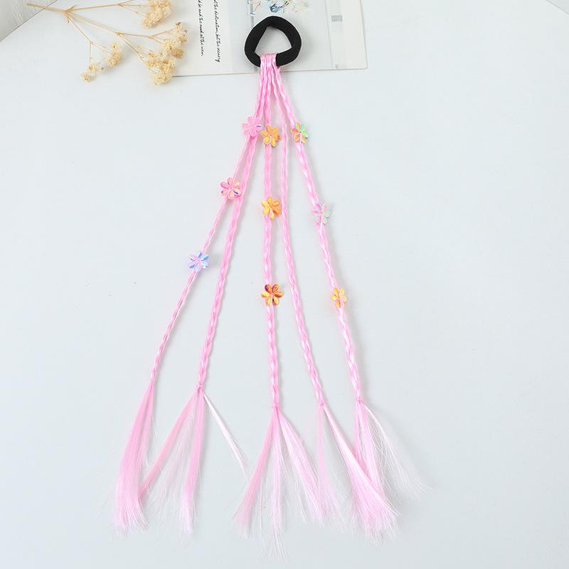 1PC Lovely Girls Colored Dirty Braids Wigs Ponytail Headbands Rubber Bands Hair Bands Headwear Kids Hair Accessories
