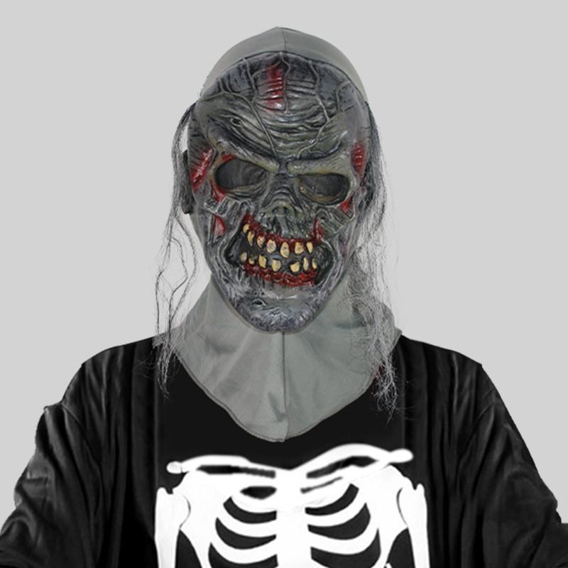 Eng rubberen monstermasker voor Halloweenfeest, kostuum, spookgezichtdecoratie