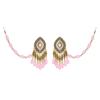 Retro Elegant Indian Style Colorful Earrings & Ear Chains Set for Women