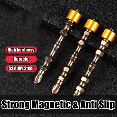 PH2 Härte 65/110mm Schraubendreherbit Doppelkreuzkopf Sechskantgriff Elektroschraubendreher mit Magnetring Schraubendrehersatz