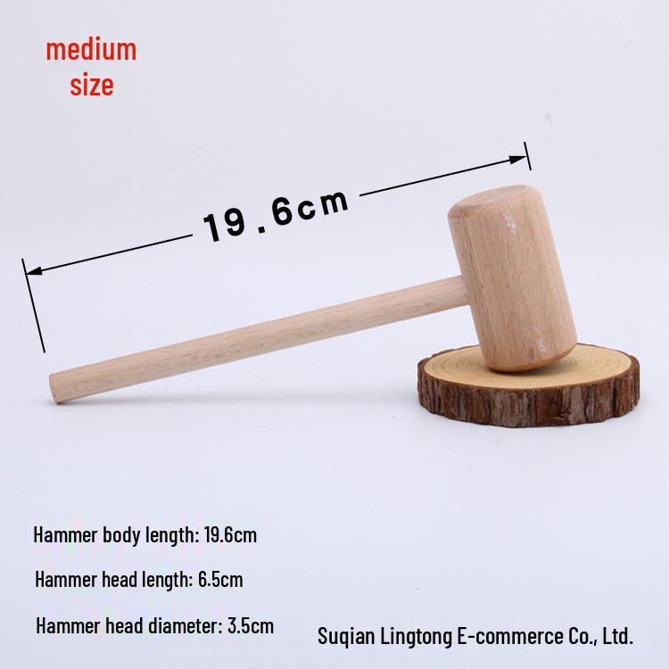 Handmade Small Wooden Mallet & Hammer Archaeological Toy Set