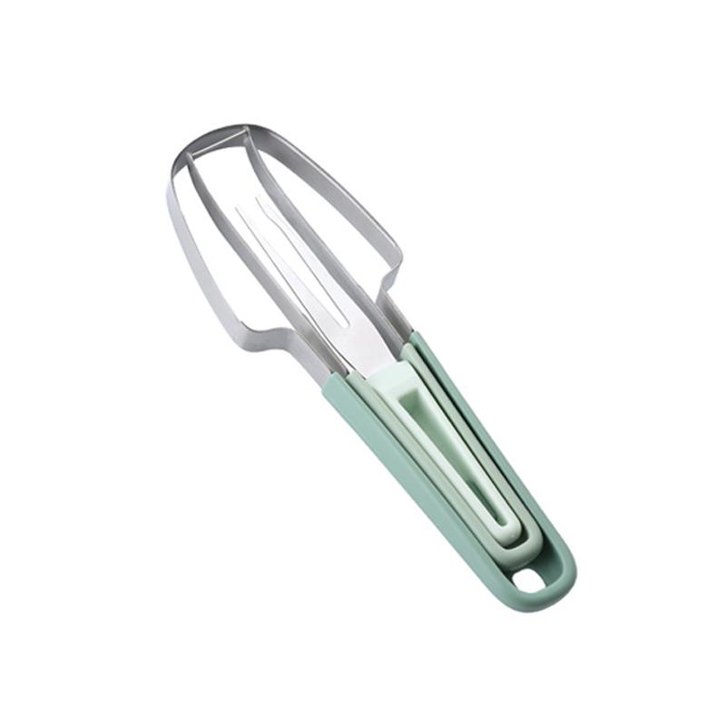 Stainless Steel 3-in-1 Watermelon Cutter Slicer Tool Water Melon Fork Popsicle Watermelon Knife Fruit Cutter Kitchen Gadgets