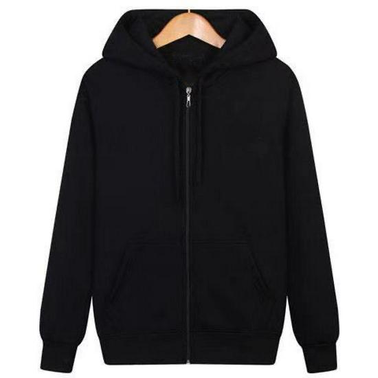 Men's Plus Size Fleece Lined Zip-Up Hoodie Jacket for Autumn/Winter