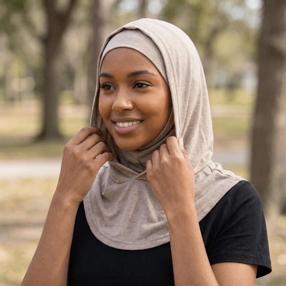 Breathable Integrated Base Headscarf Multifunctional Neck Cover Hat Soft Elastic Hooded Scarf  Gift