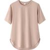 [Brand] Women's Short Sleeve Cooling Top - 5-Sleeve T-Shirt - Beige - M
