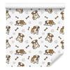 Dog Wallpaper White, Light Gray, Beige, and Gold for Living Room and Bedroom 50x1000