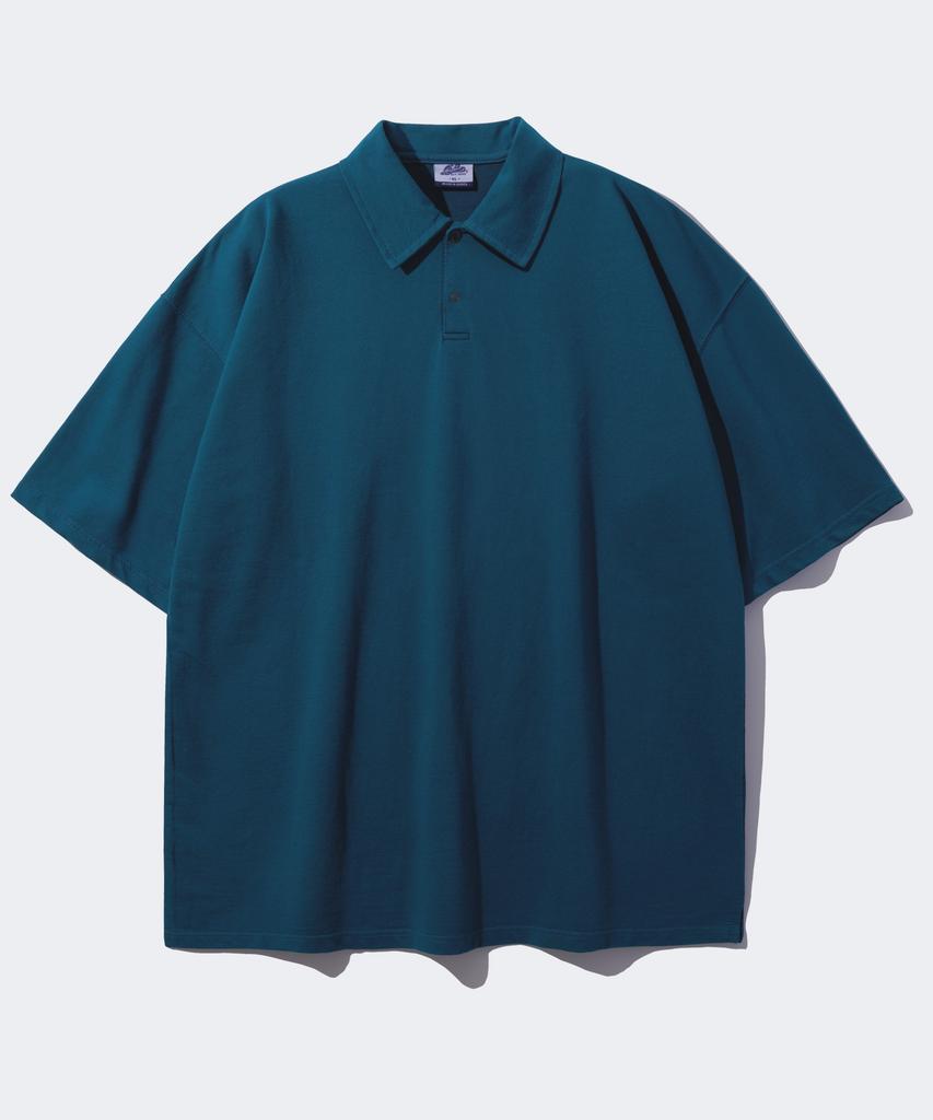 PUNCHLINE Shower Wash Collared Short Sleeve 5-Piece Set Teal Blue Wsst6220