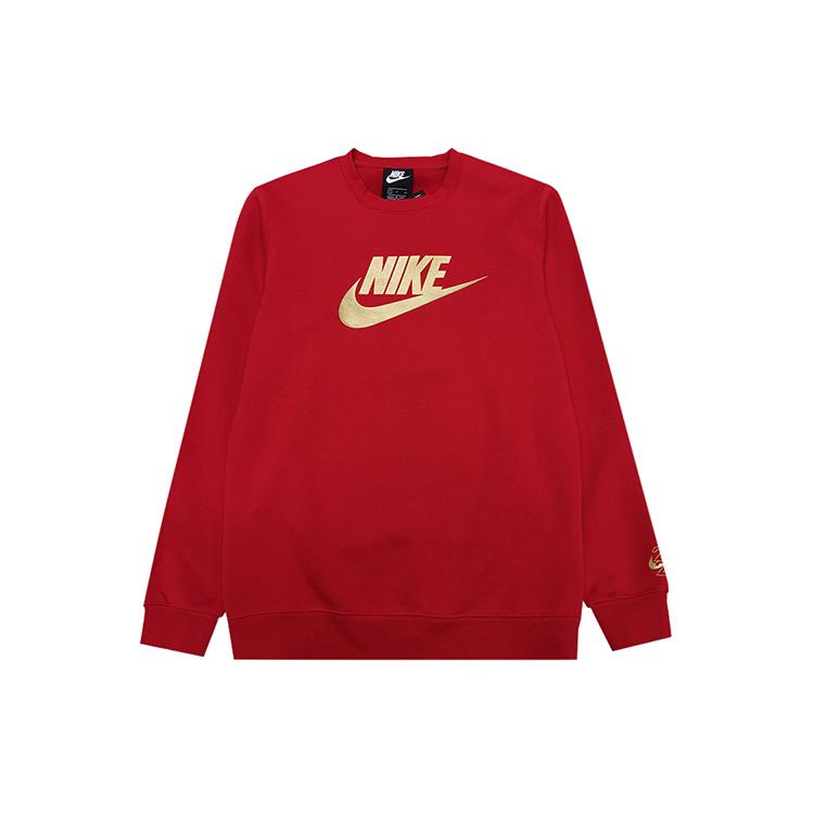 Nike Sweatshirts Men's Red Crew Neck Moderate Regular CU4534-687