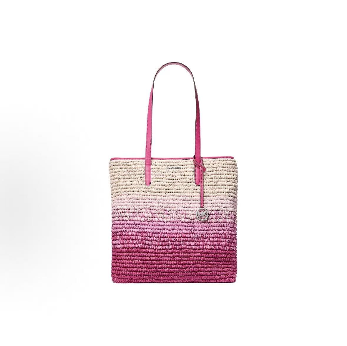 

Michael Kors The Michael Brand Logo Gradient Woven Design Straw Tote Shopping Bag Women Tote Dragon-Fruit 35S5S01T3W-DRAGONFRUIT Basic Set (Bag+Dust Bag)