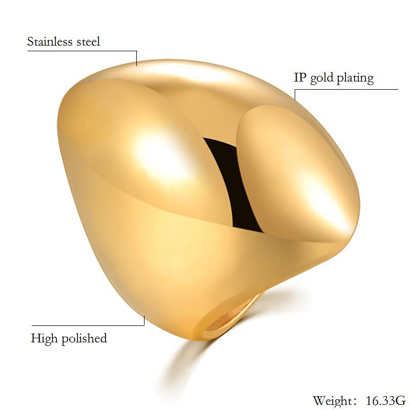 2025 New Fashion Gold Color Large Rings for Women Party Jewelry 316L Titanium Stainless Steel Big Flowers Cocktail Anillos Mujer