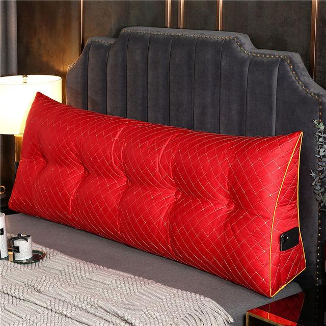 Pernă pentru spate triunghiulară detașabilă europeană de înaltă calitate, regina, pernă de dimensiuni mari, pentru noptieră, pernă moale pentru sufragerie