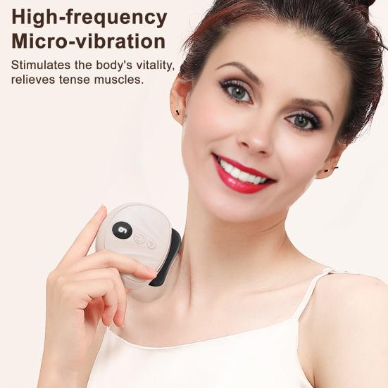 Electric Facial Massager Digital Display Compact Face Massager with Heat Portable Rechargeable Anti-Aging and Vibration