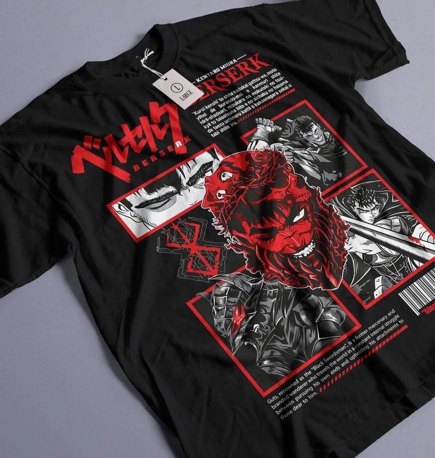 Berserk Guts Shirt Skull Knight 90s TShirt Gatsu Anime Gift Shirt All Sizes S