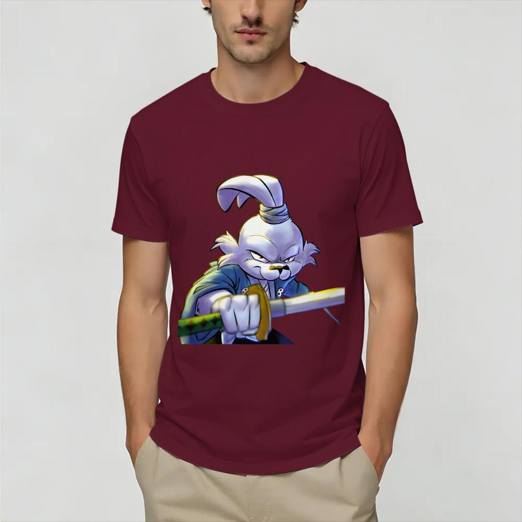 Rabbit Yojimbo Unisexs T Shirt Funny Tees Short Sleeve Round Collar Tshirt 100 Cotton Original Clothing