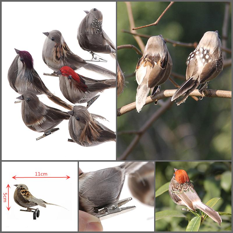 1PC Colorful Fake Bird Artificial Foam Simulation Birds with Feather DIY Wedding Decorations Christmas Ornaments