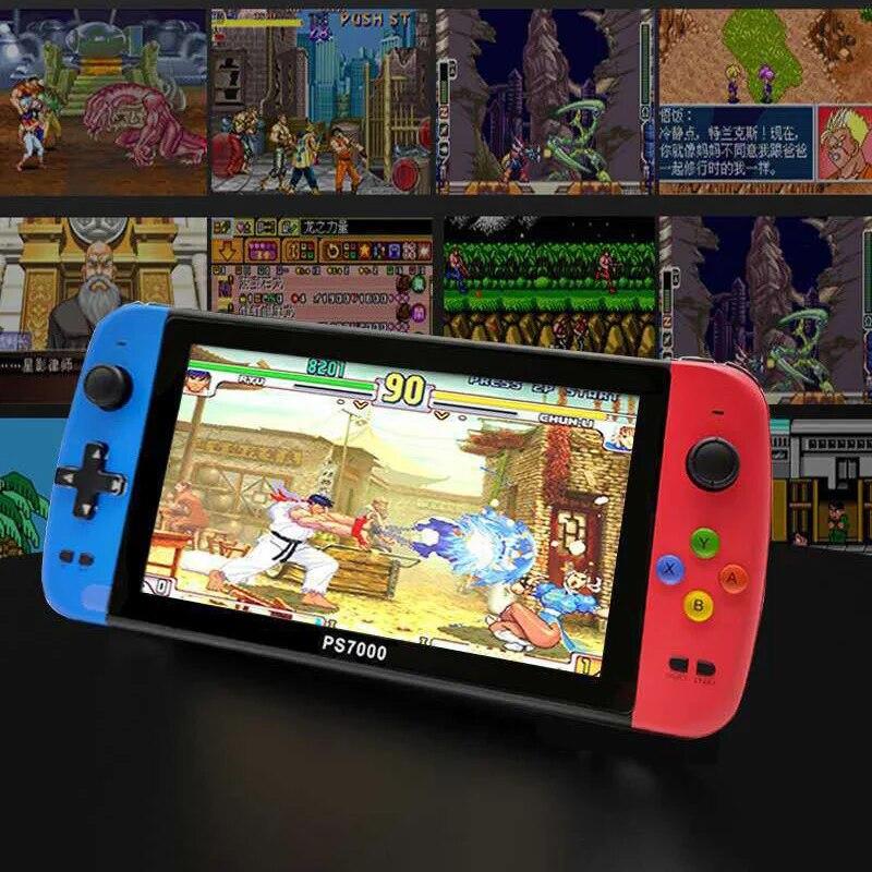 

Ps7000 Ностальгическая аркадная игровая консоль высокой четкости, 7-дюймовый портативный портативный игровой пульт с большим экраном для детских подарков