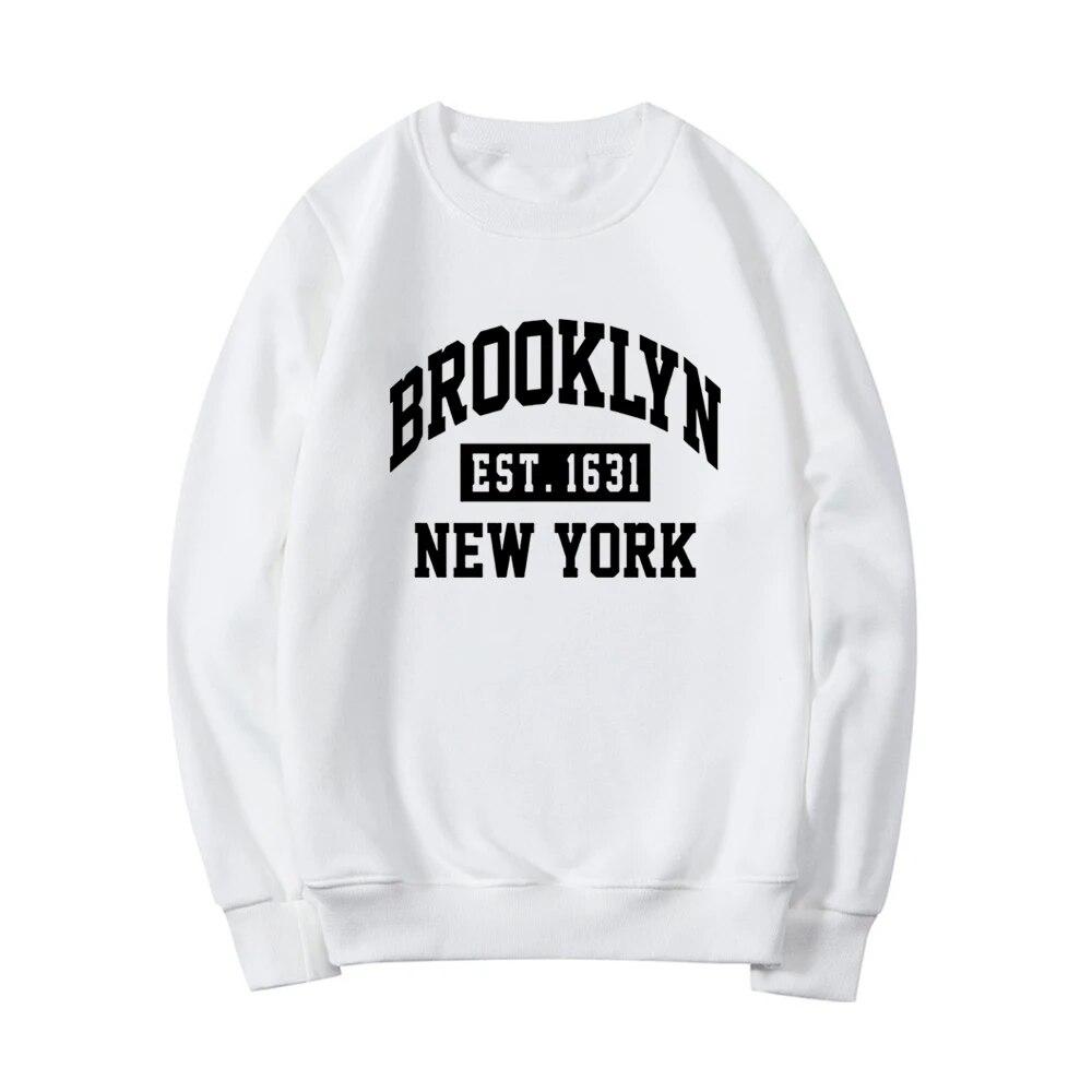 Brooklyn NYC Letter Graphic Sweatshirt Brooklyn New York Shirts Hoodie NY Gift Fall Pullover Unisex Casual Streetwear Sweatshirt Unisex