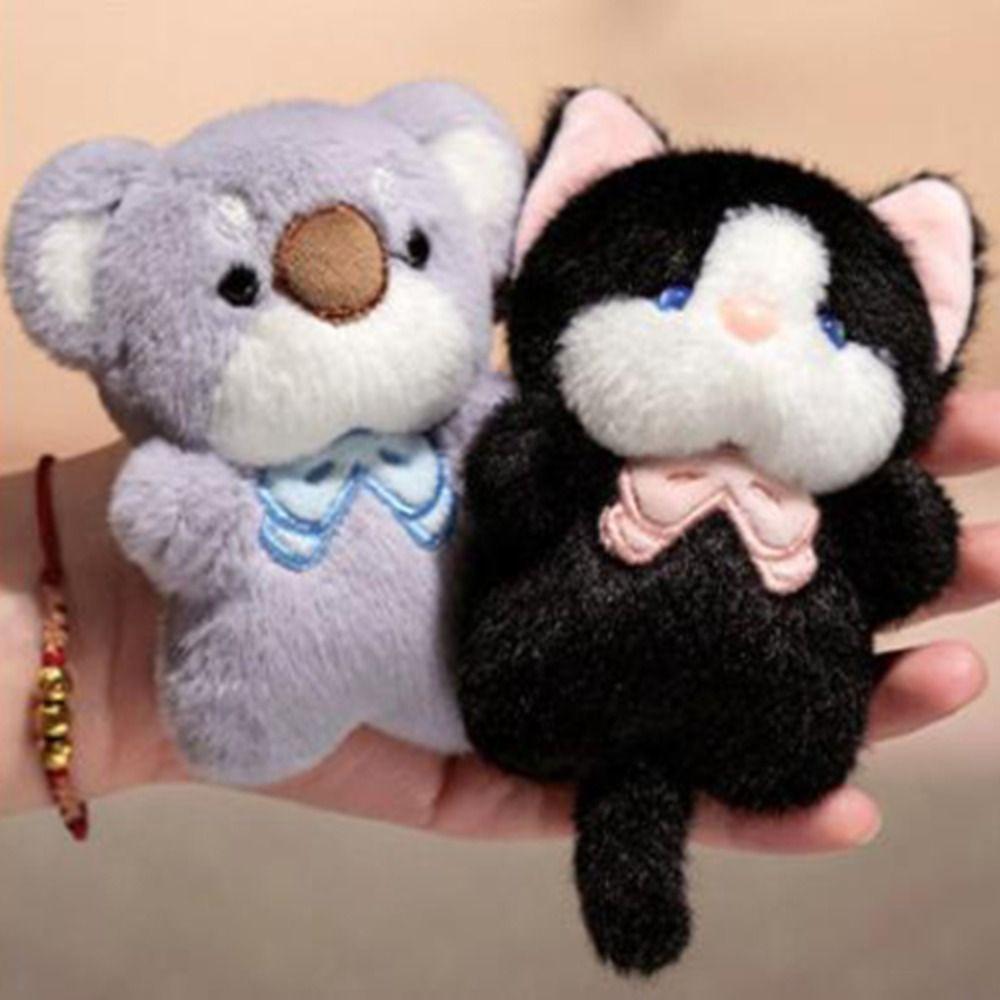 Fluffy Cartoon Animal Keychain Stuffed Cat Plush Keyring Plush Koala Bag Pendant Unisex