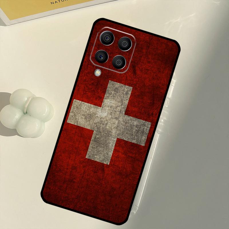 Switzerland Swiss Flag For Samsung Galaxy M16 M06 M12 M55 M15 M35 M14 M34 M54 M11 M21 M31 M13 M33 M53 M32 M52 Case