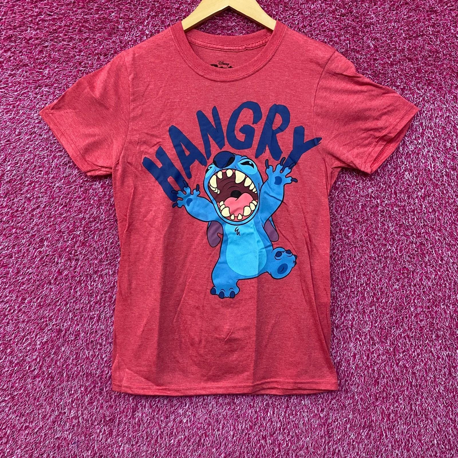 Disney Lilo  Stitch Hangry Stitch Animated Movie Red T-Shirt Small L