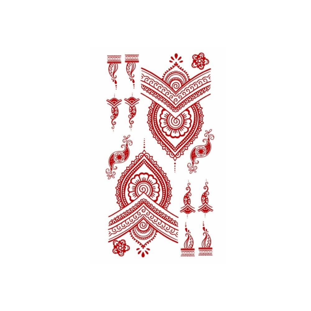 Mehndi Designs Sofort-Abziehbilder Blume Hand-Tattoo Henna-Tattoo Aufkleber Musikfestival