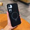 Fibre Carbon Pattern Magnetic Ring Stand Phone Case For For Samsung Galaxy S25 S24 Plus Ultra 5G For Magsafe Wireless Charging Cover