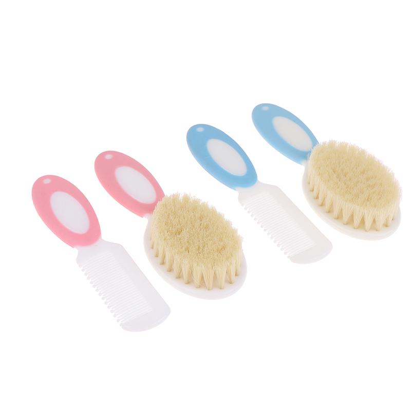 Brosse à cheveux Portable et douce pour nouveau-né, peigne pour enfants et enfants, 2 pièces/ensemble