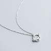Cosmic Planet S925 Silver-Plated Clavicle Necklace: Trendy Korean Diamond-Inlaid Simple Short Necklace for Women