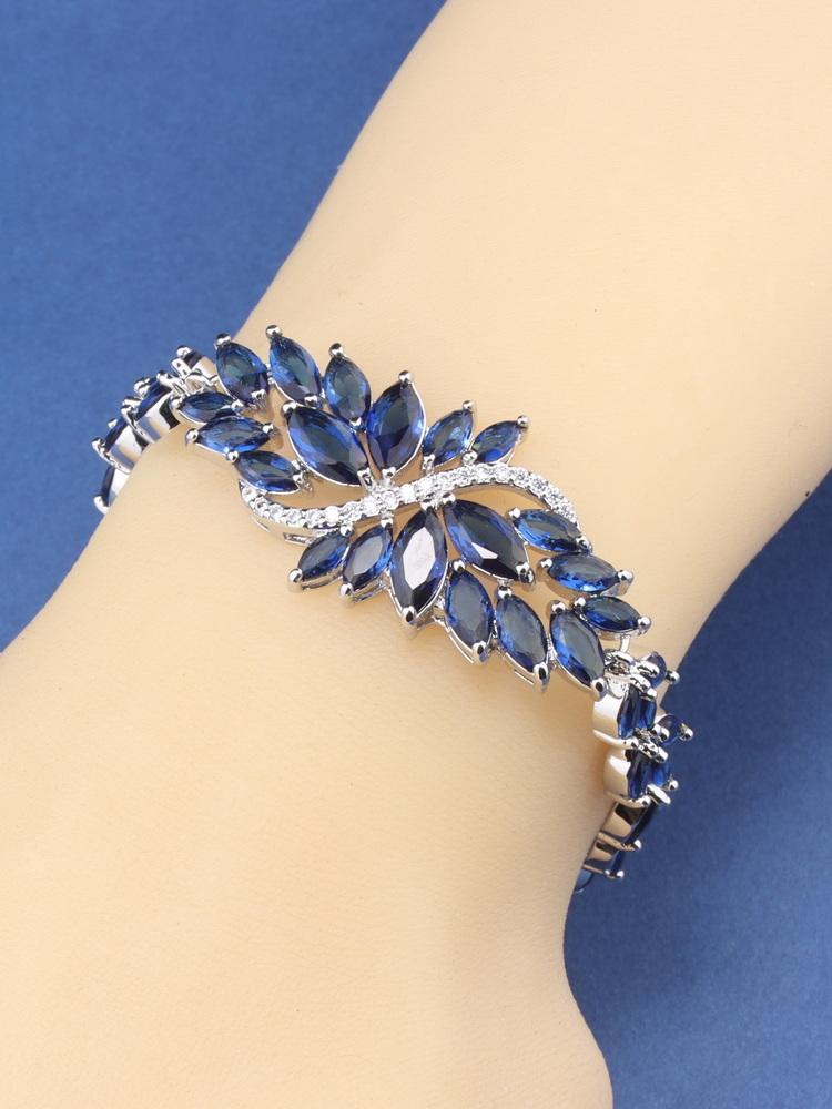 Luxury Italian Charm Bracelet Colorful Zircon   Fine Jewelry Women/Girls Fashion Dress Accessories For You Gift