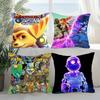Adventure Game R-Ratchet C-Clank Vintage Pillow Case Sofa Cushion Cover Room Home Decoration