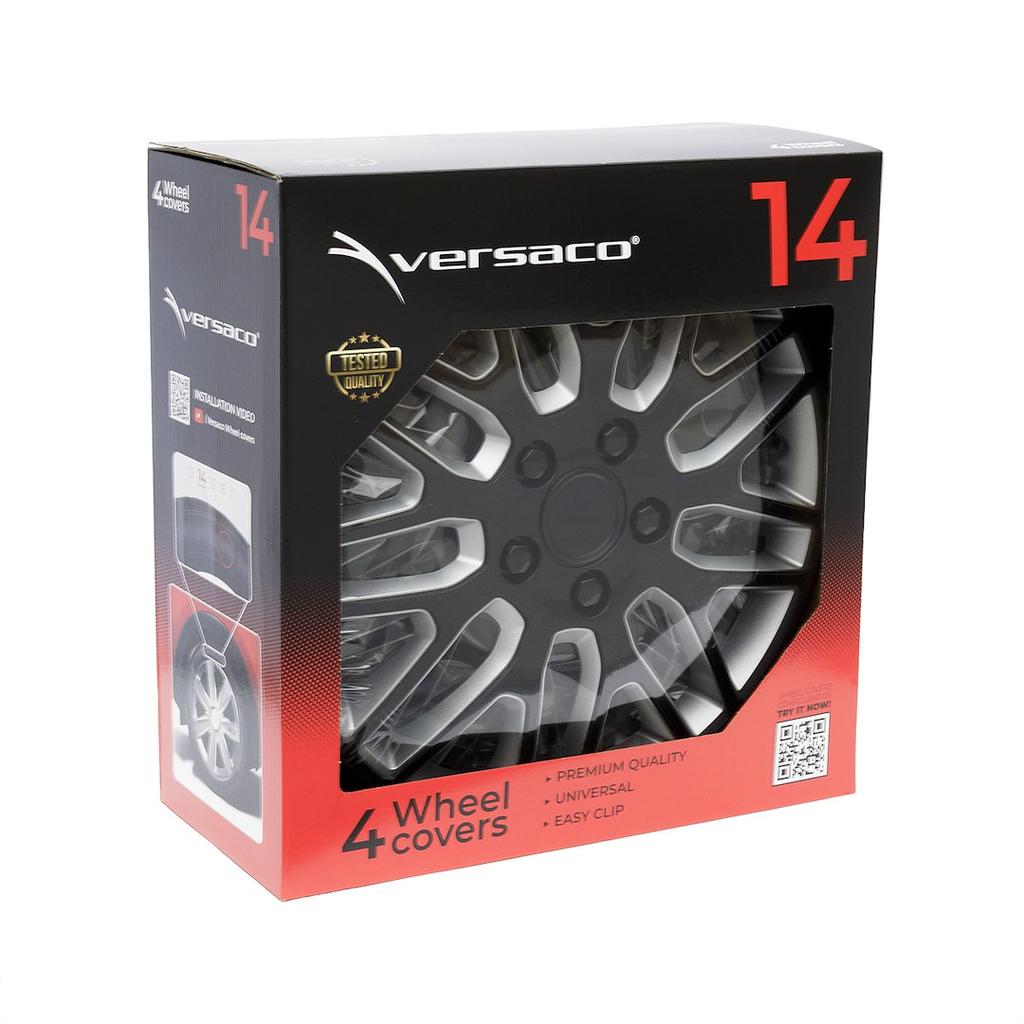 Kołpaki Dakar black / silver 14", 4 szt.