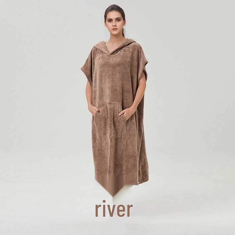 Multifunctional Quick-Dry Poncho Bathrobe: Absorbent Towel for Yoga, Running, Surfing, and Sports