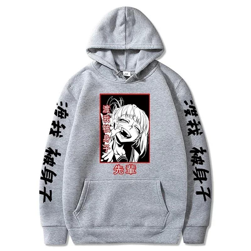 My Hero Academia Anime Hoodies Men Women Toga Manga Sweatshirts Gothic Harajuku Hooded Pullover Casual Streetwear