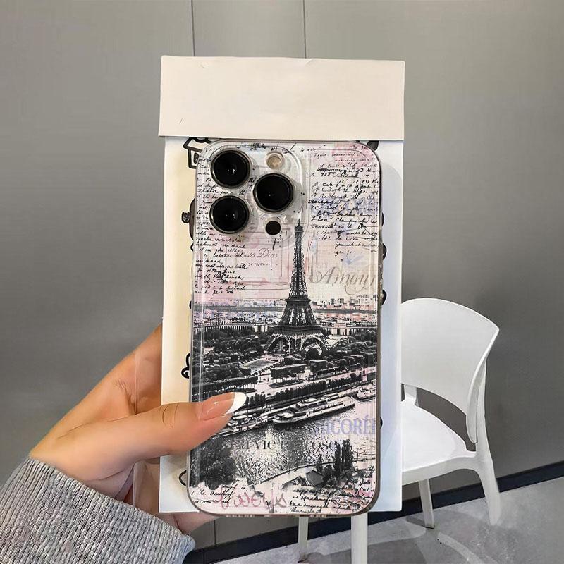 

Vintage Castle Transparent Phone Case For iPhone 17 16 Pro Max 15 14 13 Mini 12 11 X XR XS 17 Air 16E 15 Plus Silicone Cover iPhone 12 mini